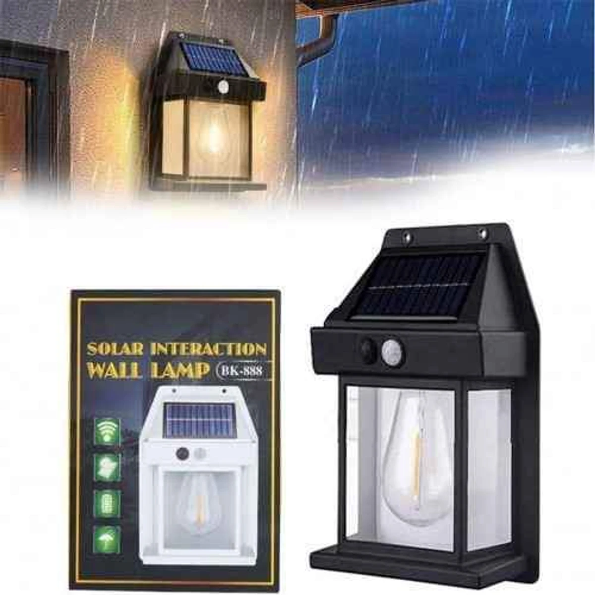 Solar interaction wall lamp