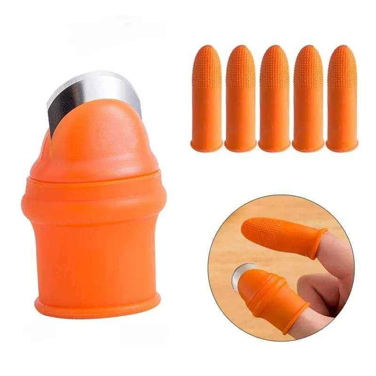 Silicone Vegetables Finger Cutter ( 5 Piece = 1 Set) - Image 8