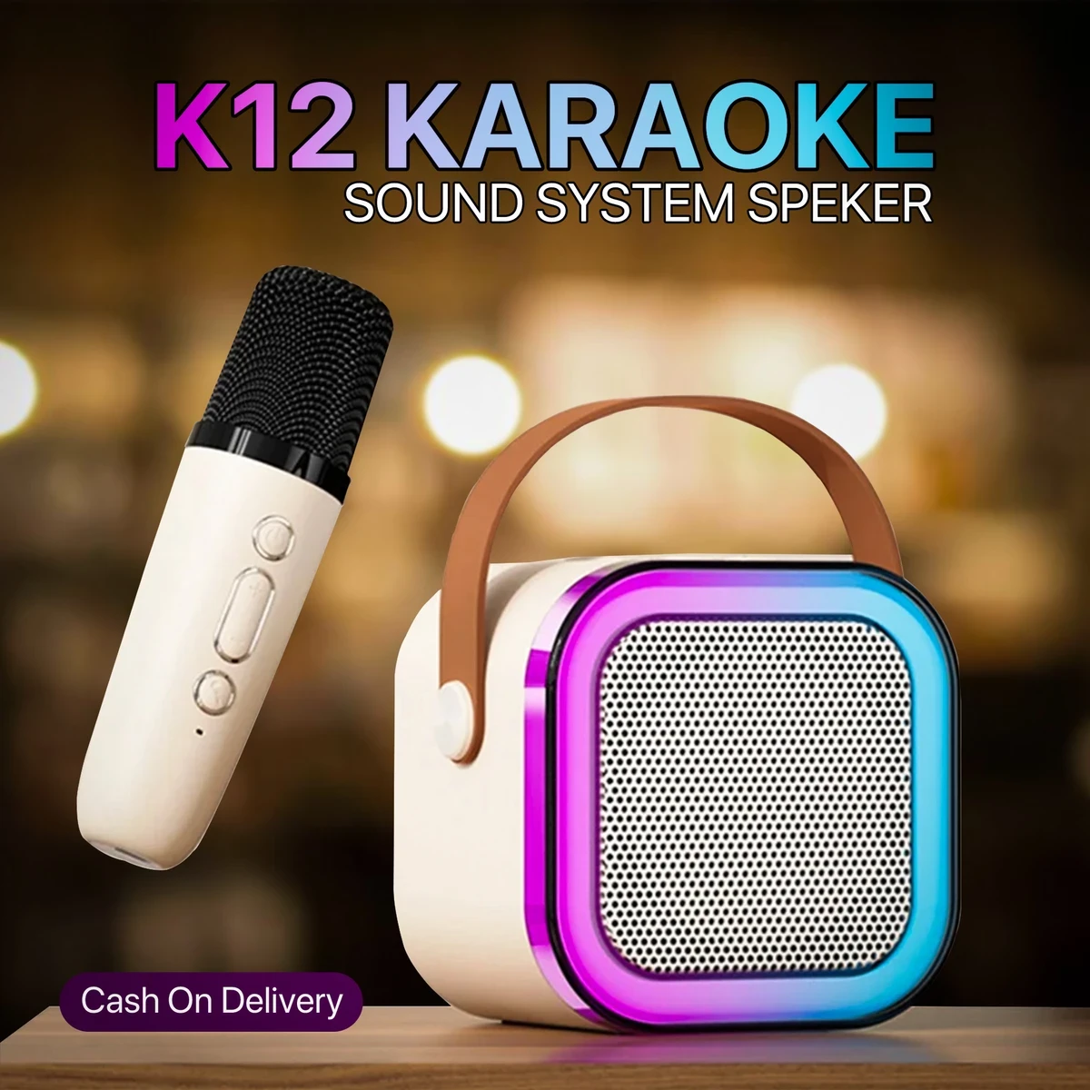 Portable Karaoke Speaker With Wireless Microphone