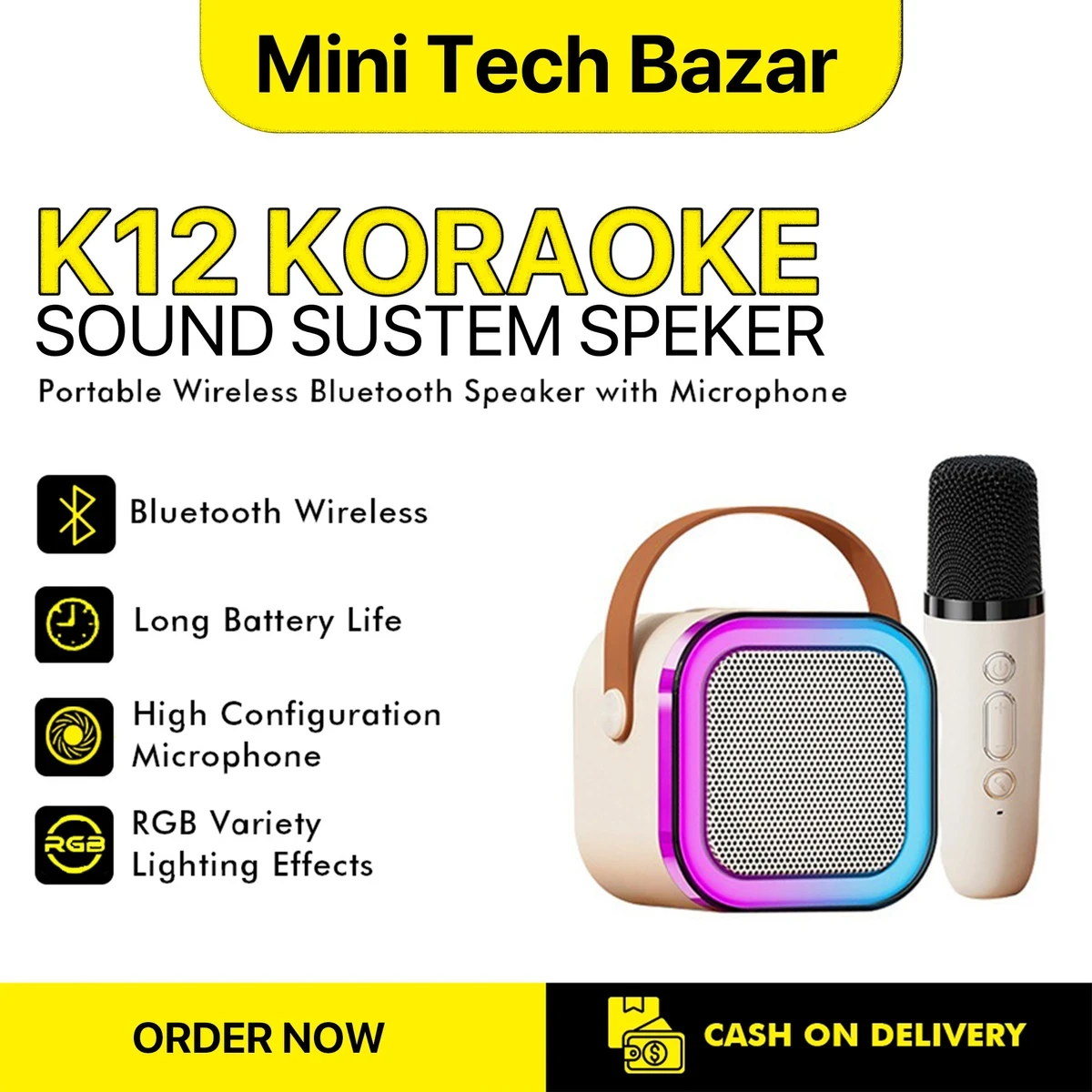 Portable Karaoke Speaker With Wireless Microphone - Image 4