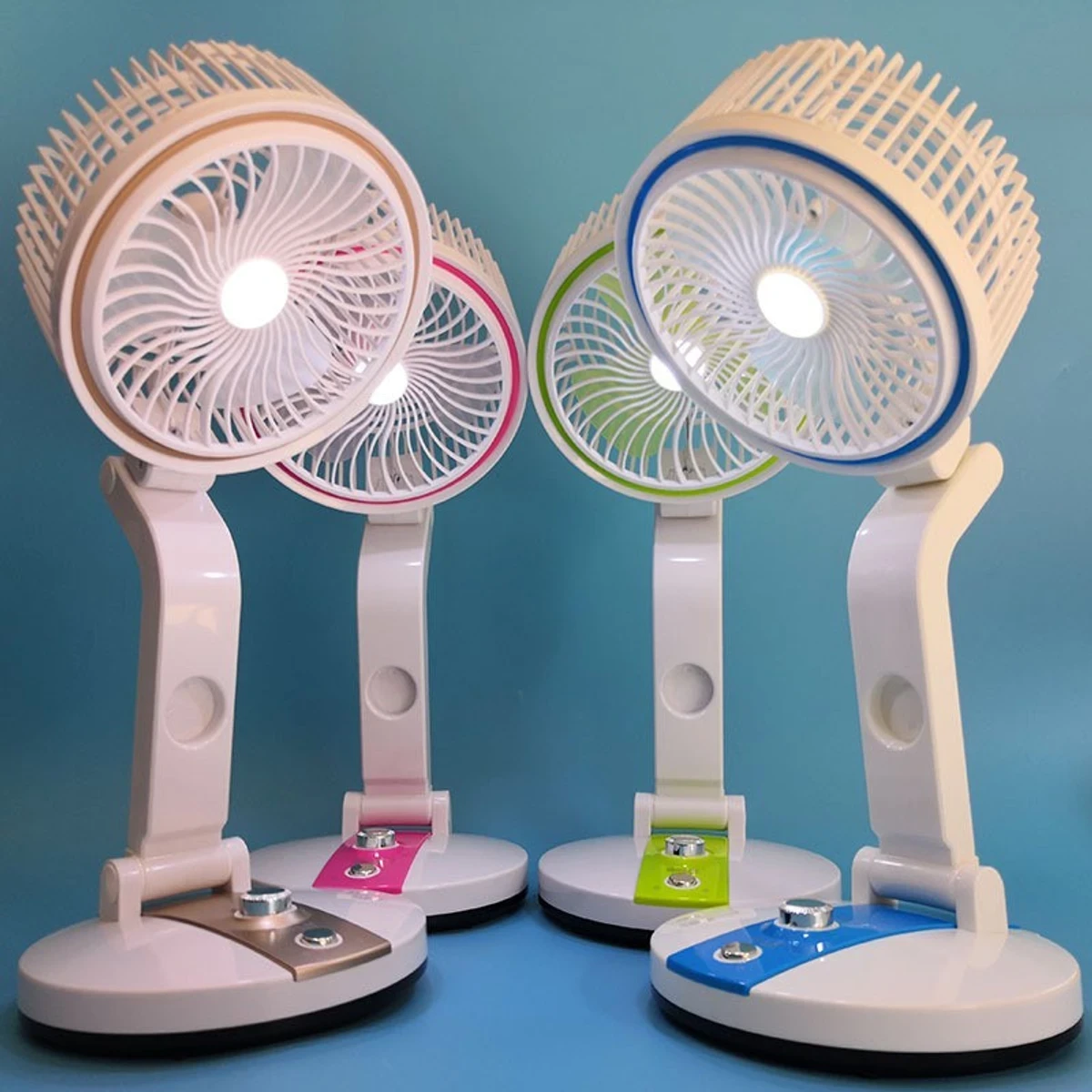 L R 2018 RECHARGEABLE & FOLDABLE FAN WITH LIGHT