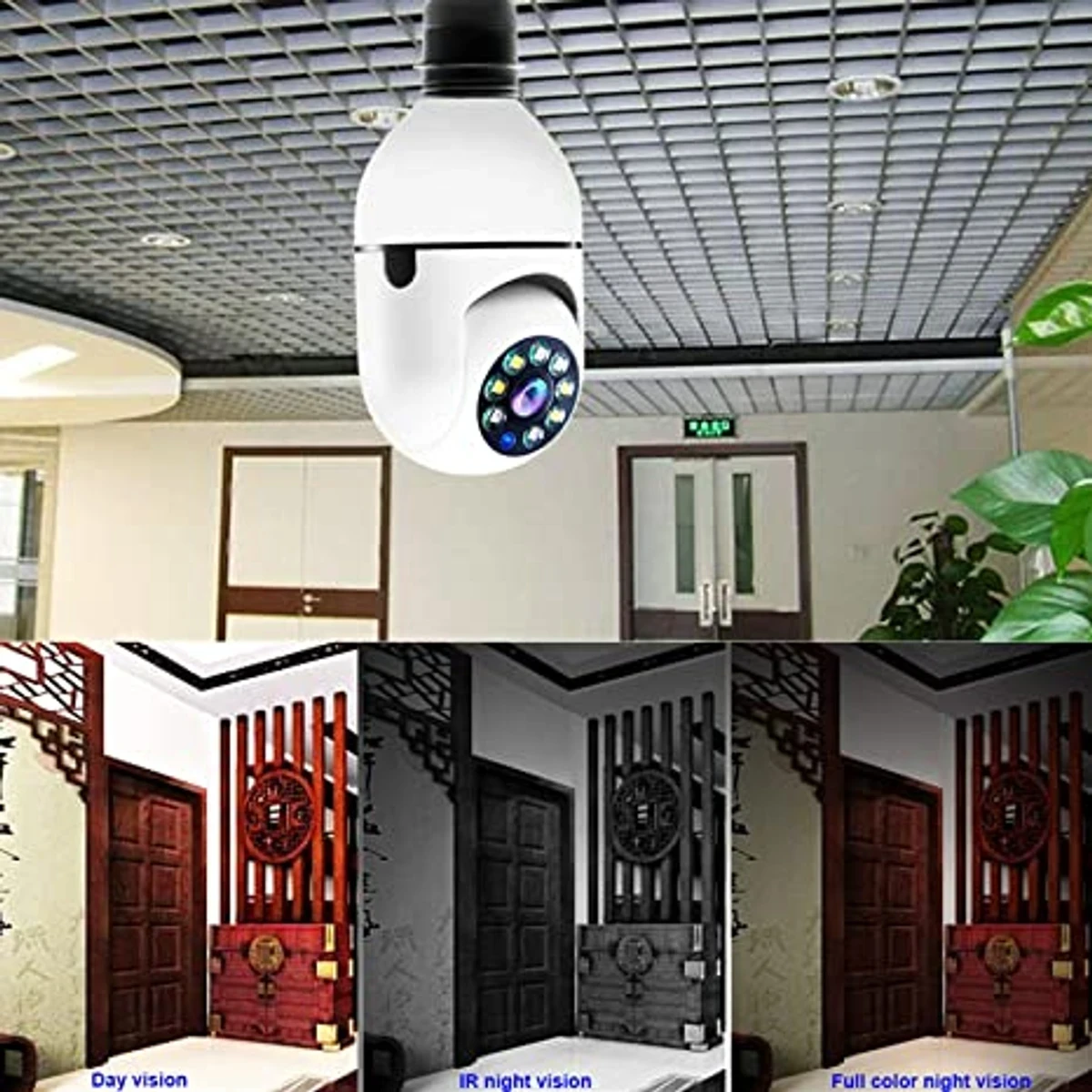 IP Bulb System 360° Moving Wi-Fi Camera