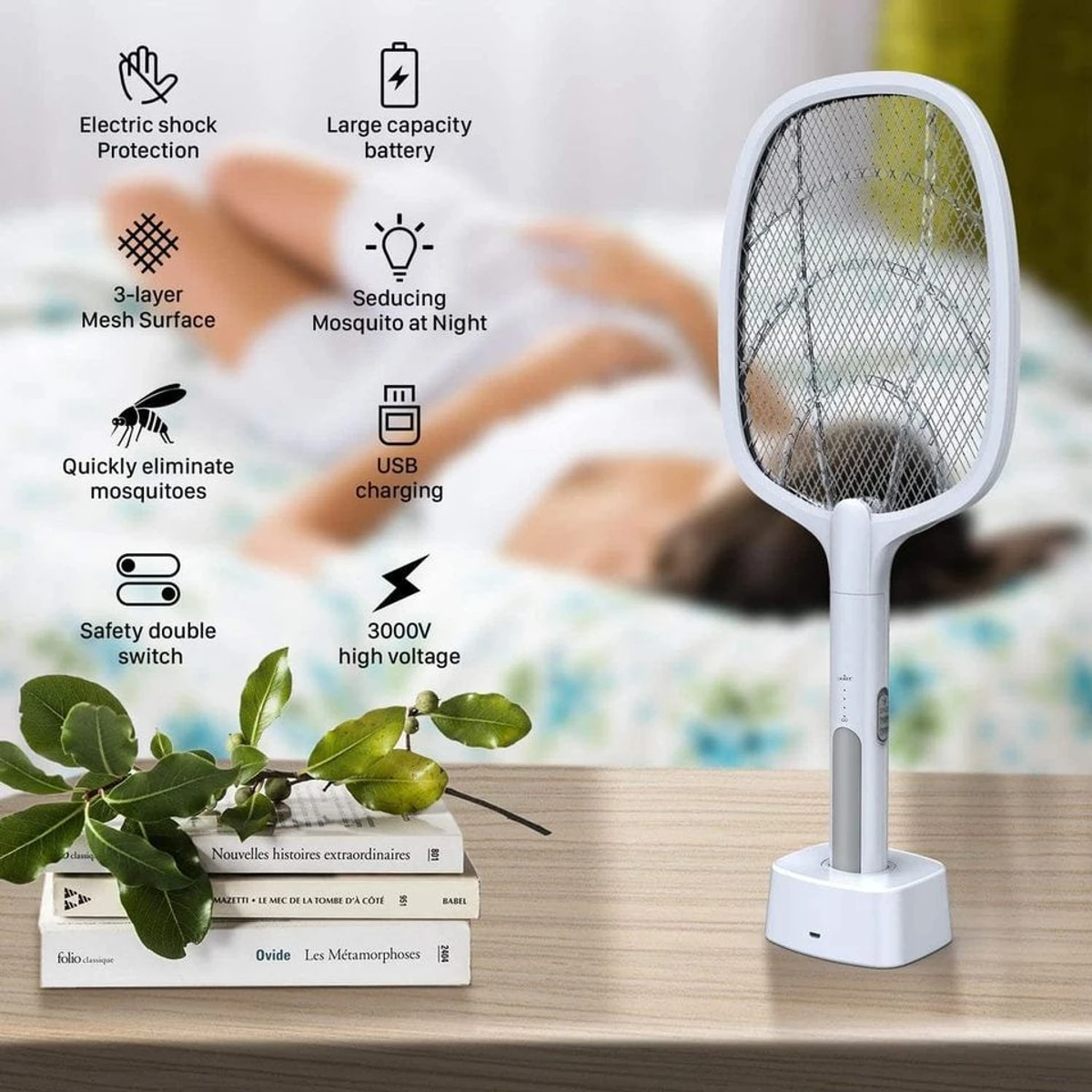 Electric Mosquito Killer Swatter USB Rechargeable - Image 5