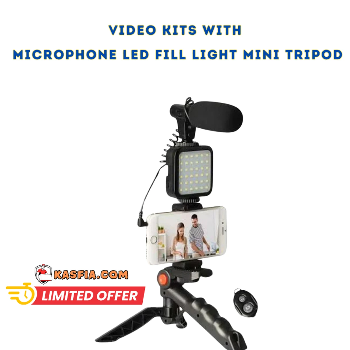 VIDEO KITS  WITH MICROPHONE LED FILL LIGHT MINI TRIPOD