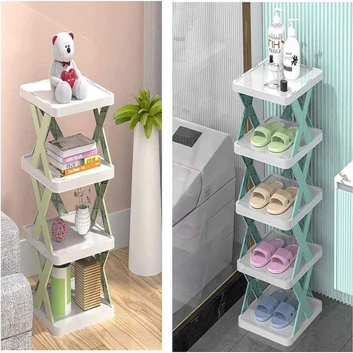 5 Layer Shoe Rack X Design - Image 5