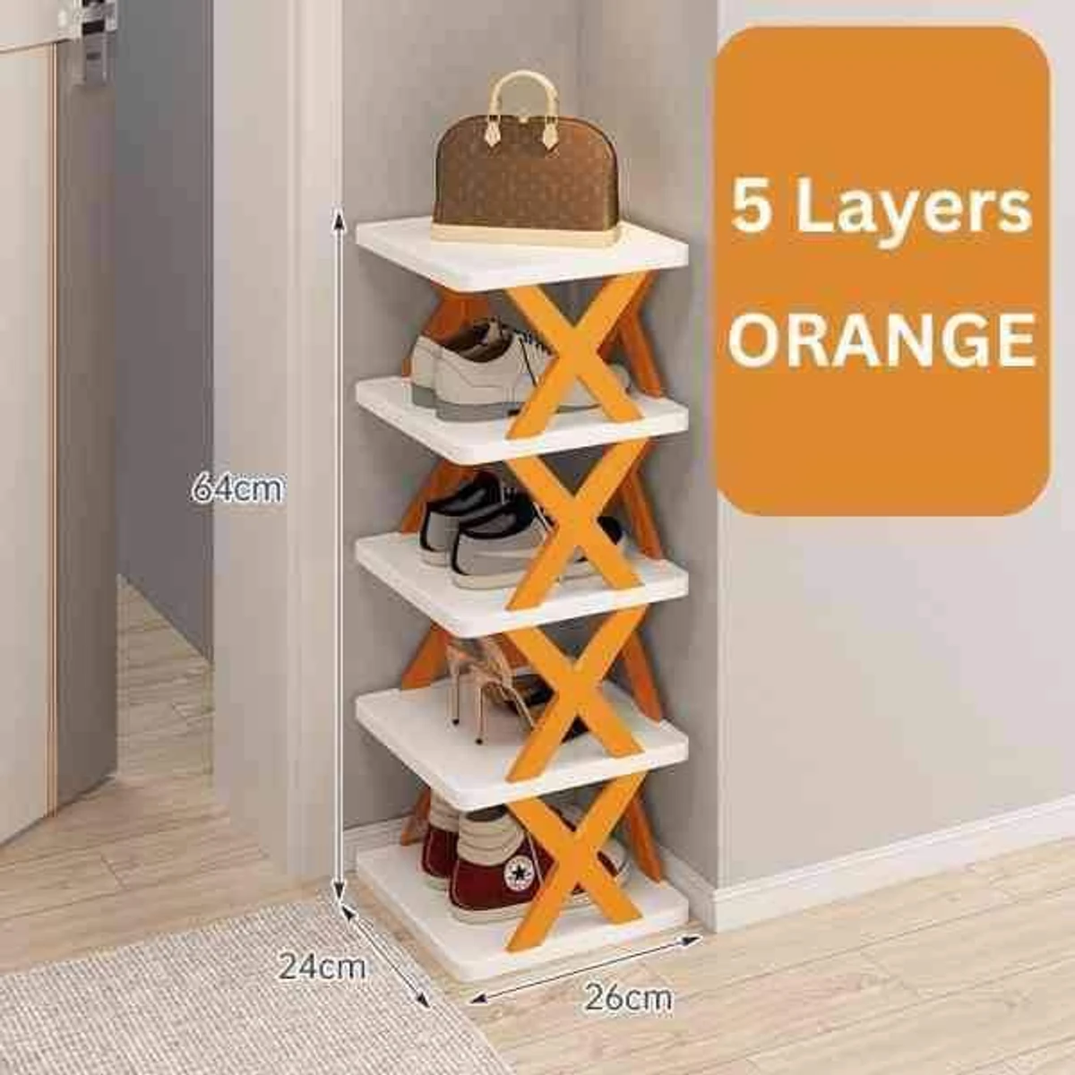 5 Layer Shoe Rack X Design - Image 7