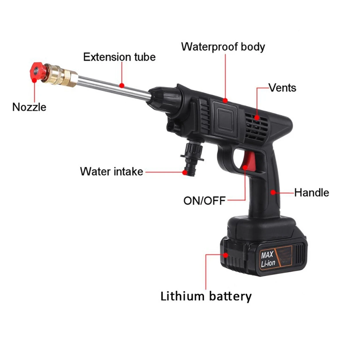 High Pressure Car Washer Gun ( Rechargeable ) - Image 5