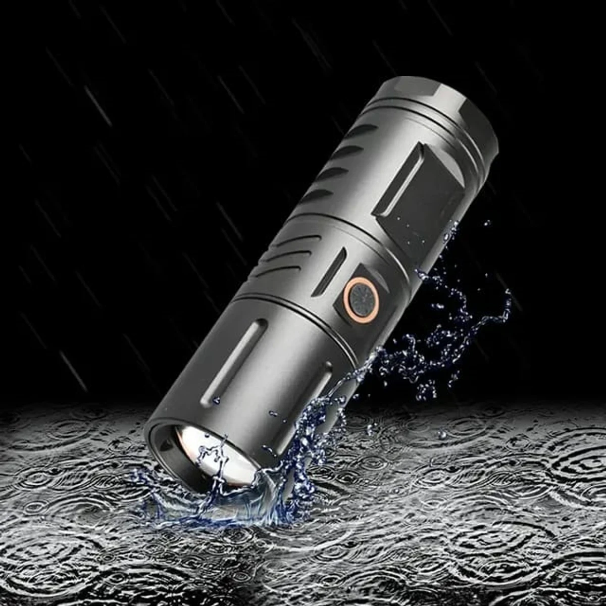 LED TORCH LIGHT, WATERPROOF STRONG LED FLASHLIGHT WITH POWER BANK - Image 3