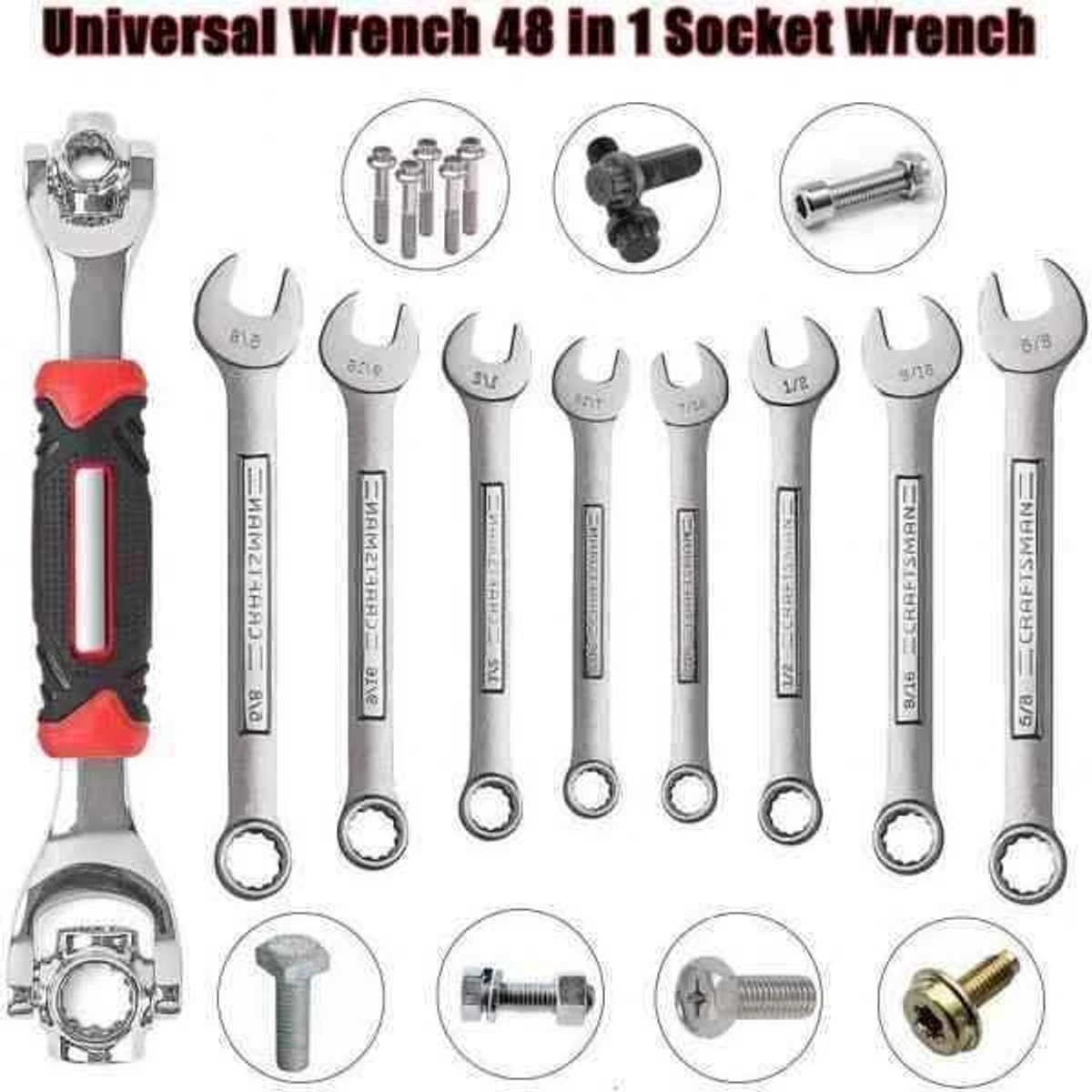 48 in 1 Multi-functional Wrench Tool( 8-in-1 Socket) - Image 3