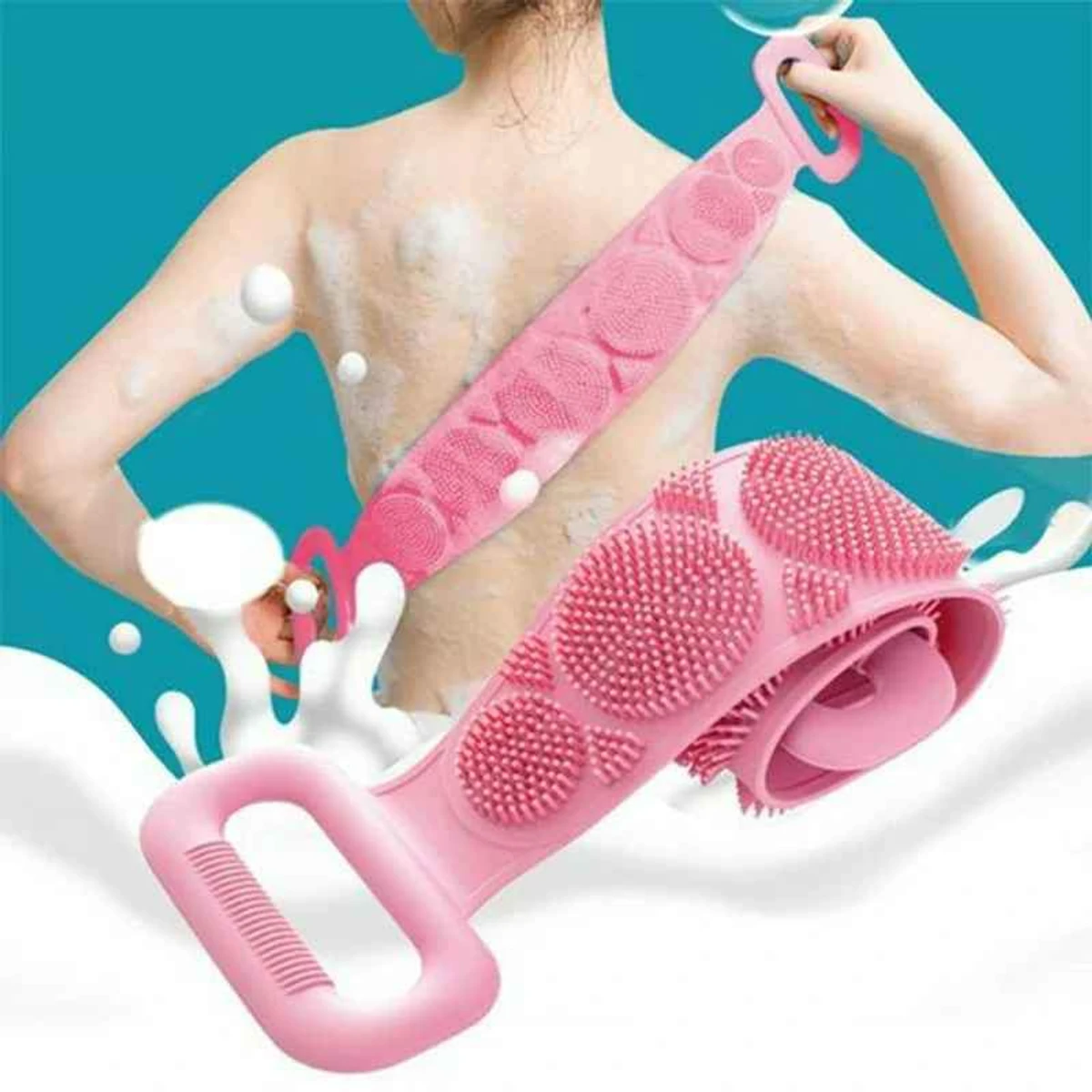 Silicon Body Scrubber Shower Brush Belt