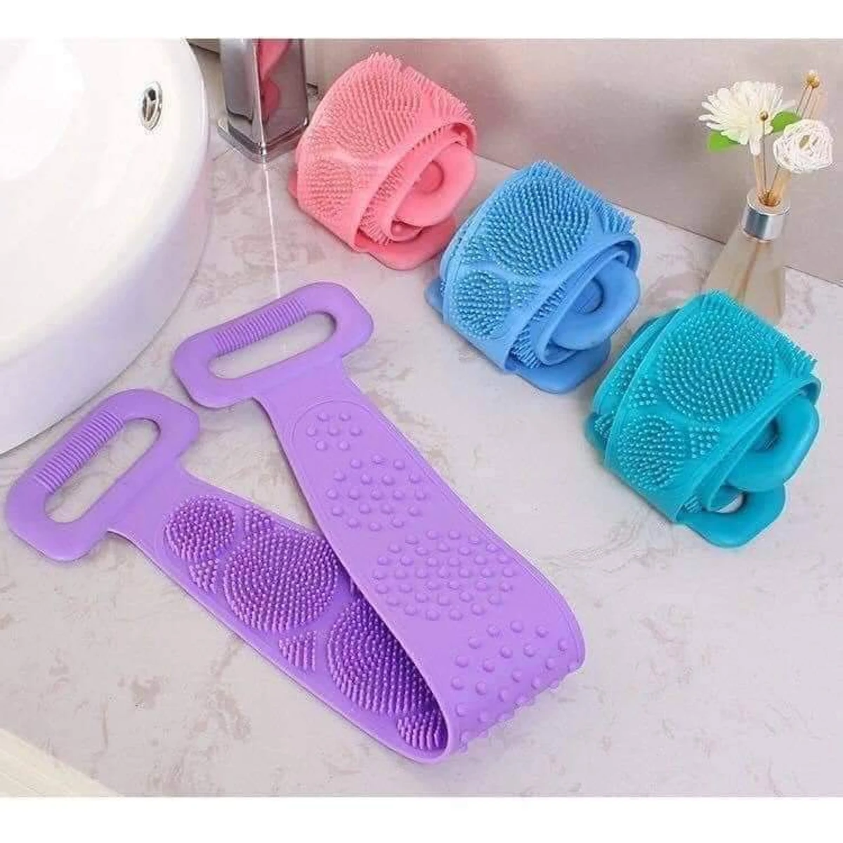 Silicon Body Scrubber Shower Brush Belt - Image 7