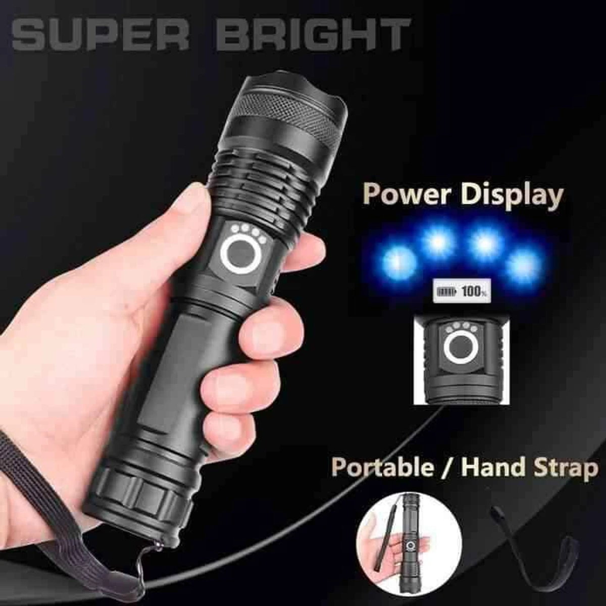 Waterproof Zoom LED Flashlight