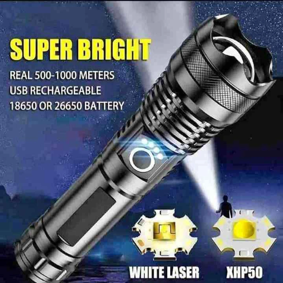 Waterproof Zoom LED Flashlight - Image 5