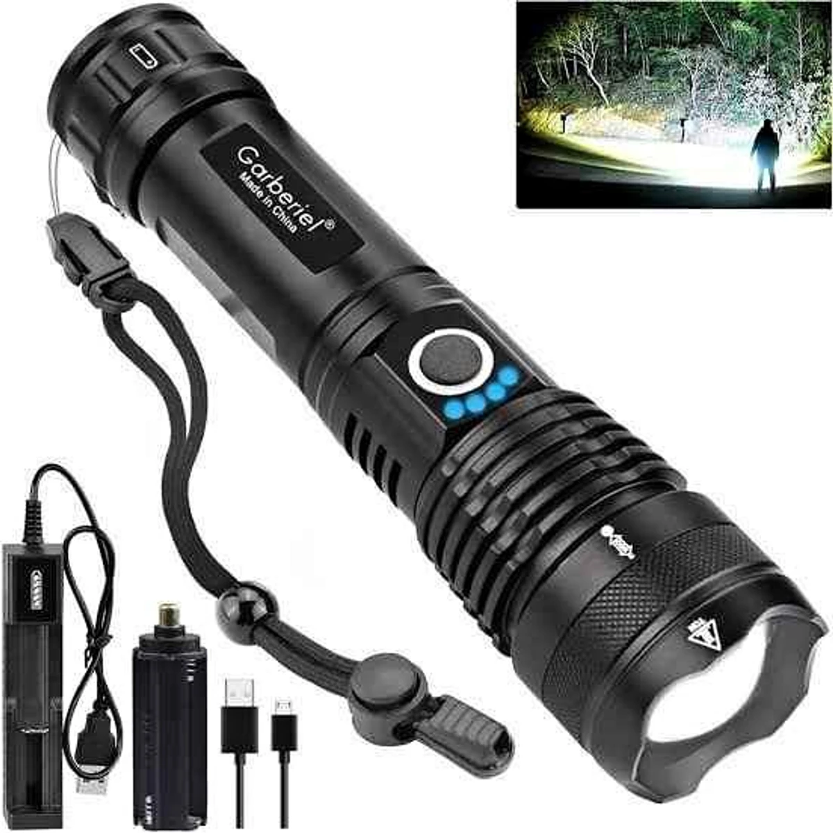 Waterproof Zoom LED Flashlight - Image 3