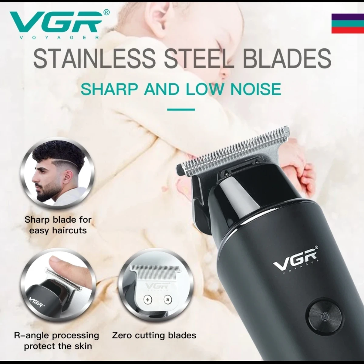 Rechargeable Hair Trimmer ( VGR V937 ) - Image 4